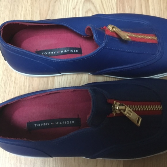 Women’s Tommy Hilfiger Blue Rubber Shoes - Picture 8 of 9